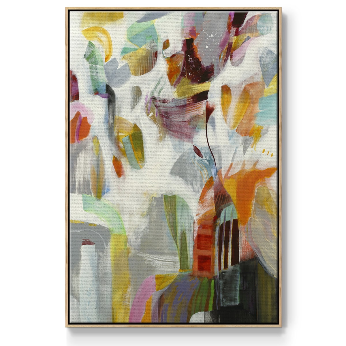 Renewal Framed Premium Gallery Wrapped Canvas - Ready to Hang - 27 x 41 - Natural Wood Floating Frame