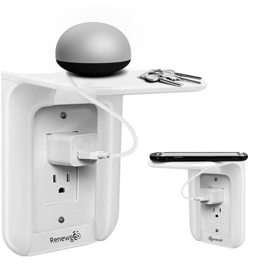 Renewgoo Wall Outlet Shelf Stand Holder for Space Saving Organization