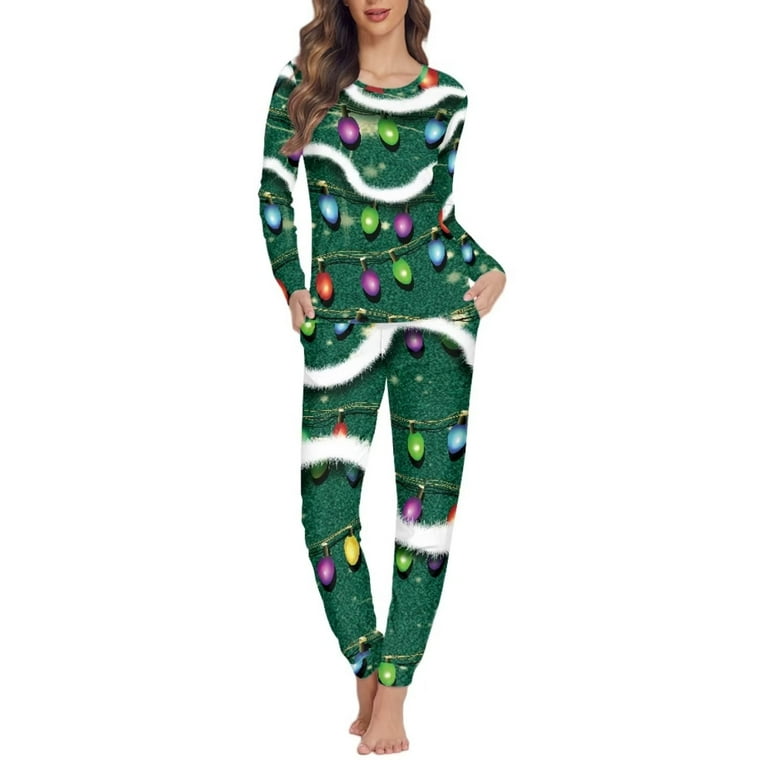 Renewold PCS Long Sleeve Pajama for Ladies Thermal Cozy