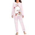thumbnail image 1 of Renewold 2 PCS Stretchy Long Sleeve Pajamas for Teen Girls Cute Christmas Rabit Long Pants Set Tracksuit Comfy Casual Home Daily Wear PJ Pullover Tops Lounge Wear Nightwear Size 9-10, 1 of 5