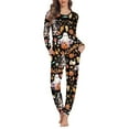 thumbnail image 1 of Renewold 2 Packs Skin Friendly Pajama Set for Women Pajama Sleepwear with Pumpkins Mushroom Graphic Fashion Pullover Loungewear Top Clothing Size XL,Halloween Holiday, 1 of 5
