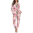 thumbnail image 1 of Renewold 2 Packs Skin Friendly Pjs Set for Women Softness Christmas Pink Pajama Lingerie Home Life Santa Xmas Socks Graphic Nightwear Tracksuit Soft Athletic Clothing Size XL, 1 of 4