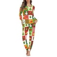 thumbnail image 1 of Renewold 2 Pieces Soft Pajamas for Women Christmas Socks Wreaths Yoga Walking Sweatsuit Size XL Skin Friendly Crew Neck Loungewear for Fall Spring Winter,Buffalo Grid, 1 of 4