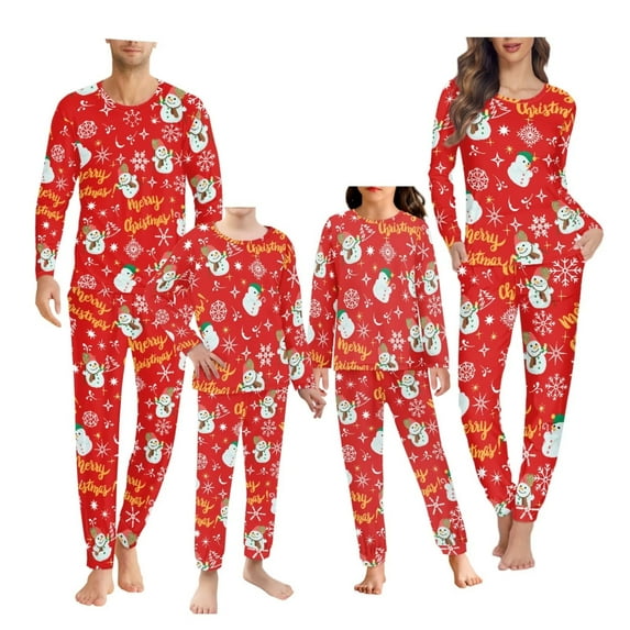 Renewold 2 Pieces Winter Pajamas Family Set Stylish Long Sleeve Athletic Clothing Sleepwear Size S Comfy Jogger Walking Sweatshirt for Men,Christmas Holiday