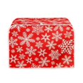 thumbnail image 1 of Renewold 2 Slice Red Snowflake Toaster Covers Breathable Home Kitchen Anti Sputtering Scratchproof Covers with Top Handle Christmas Decorative Wide Slot Bread Maker Cover, 1 of 6