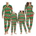 thumbnail image 1 of Renewold 2pcs Matching Family Pajamas Sets Christmas PJ's Snowflake Green Red Stripe Print Full-Length Shirt Loungewear Causal Home Life Athletic Clothing for Men Size 2XL, 1 of 5