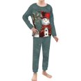 thumbnail image 1 of Renewold 3-4 Children's Pajama Set of 2 Winter Snow Athletic Clothing Sleepwear for Yoga Vacation Cozy Up Christmas Snowman Graphic Tops and Pants with Pocket, 1 of 5