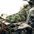 thumbnail image 1 of Renewold All-Season ATV Seat Cover 25.2x10 Inch Waterproof Tear-Resistant Universal Four Wheeler Seat Cover Stretch Fit for Honda Rancher 420/Yamaha Kodiak 450, Dinosaur Camo Army Green, 1 of 7