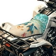 thumbnail image 1 of Renewold All-Season ATV Seat Cover 25.2x10 Inch Waterproof & UV Resistant Universal Four Wheeler Seat Cover Stretch Fit for Honda Rancher 420/Yamaha Kodiak 450, Sea Turtle Beach Starfish, 1 of 7