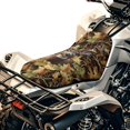 thumbnail image 1 of Renewold All-Weather ATV Seat Cover 25x10 Inch, Waterproof ATV Decorative Accessories Four Wheeler Seat Cover for Hunting Riding, Fits for Honda/Yamaha/Polaris, Deer Camo Hunting Forest Fallen Leaf, 1 of 7