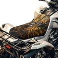thumbnail image 1 of Renewold All-Weather ATV Seat Cover 25x10 Inch, Waterproof Heavy Duty 4 Wheeler Seat Cover ATV Accessories Decor for Yamaha Raptor 700, Polaris Sportsman 450/750, Deer Camo Hunting Forest Yellow, 1 of 7