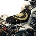 thumbnail image 1 of Renewold All-Weather ATV Seat Cover 25x10 Inch, Waterproof Mud-Proof ATV Decorative Accessories for Hunting/Riding, Fits for Honda/Yamaha/Polaris, Sun Moon Star, 1 of 7