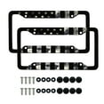 thumbnail image 1 of Renewold American Flag Camo Grey Car License Plate Frame for Women Men, with Screw Caps Accessories, Applicable to Standard US License, 2 Pack, 1 of 7