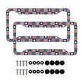 thumbnail image 1 of Renewold American Flag Patchwork Aluminum License Plate Frame for Women Men, US Flag Novelty Automotive License Plate Frame Holder for 4th of July Decor, 2 Pack, 1 of 7