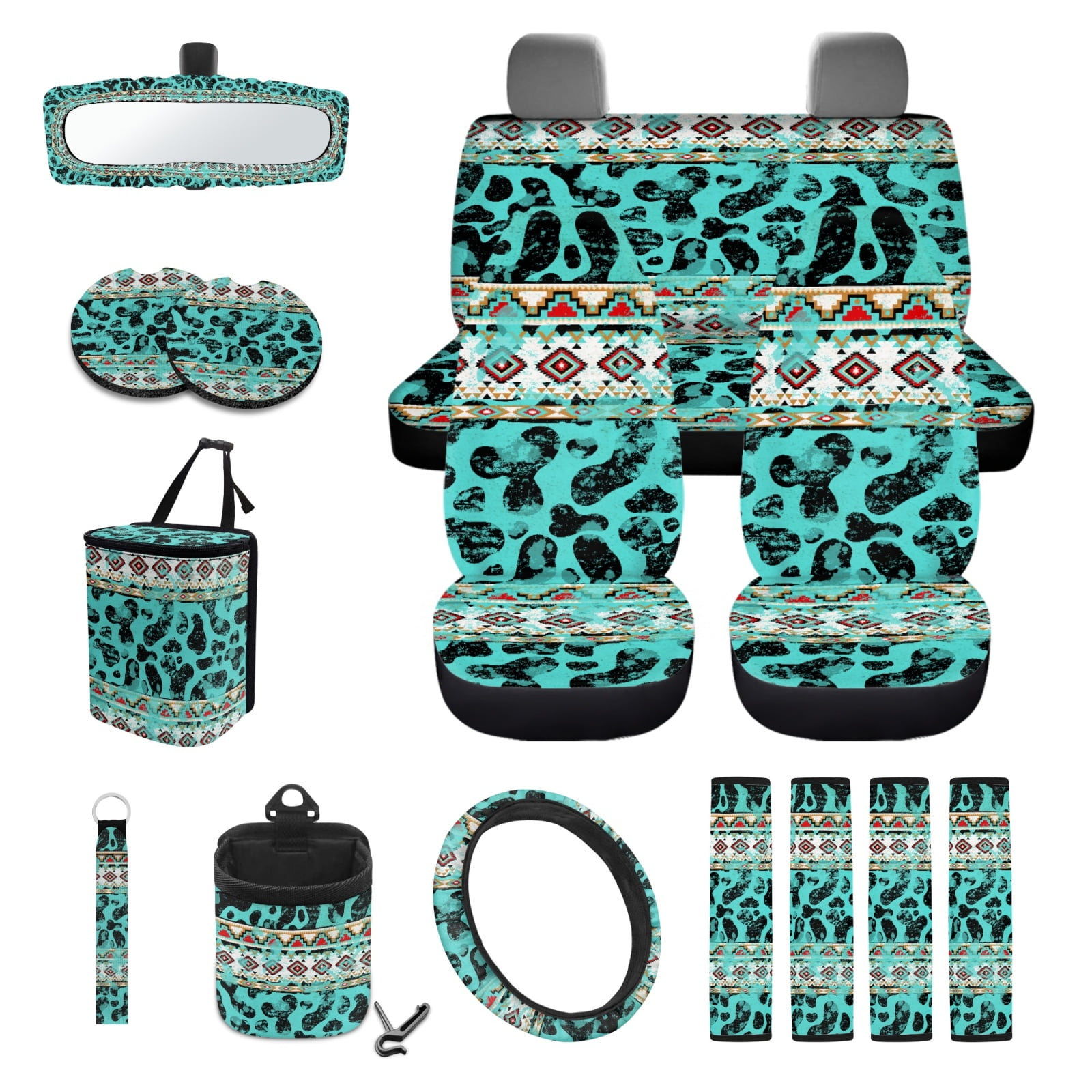 Cow Print Car Accessories
