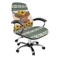 thumbnail image 1 of Renewold American Tribal Highland Cow Sunflower Blue Desk Chair Cover Stretch Office Chair Slipcover Dustproof Desk Computer Chair Cover High Back Chair Protective Cover Easy to Install, S, 1 of 7