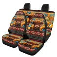 thumbnail image 1 of Renewold American Tribal Highland Cow Sunflower Butterfly Car Seat Covers Full Set for Front Rear Seats, Washable Breathable Auto Interior Decor Accessories, 1 of 7