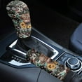 thumbnail image 1 of Renewold American Tribal Highland Cow Sunflower Neoprene Auto Handbrake Cover Gear Shift Knob Cover Set Car Interior Decor Accessories, 1 of 7
