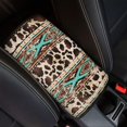 thumbnail image 1 of Renewold Auto Center Console Pad, Easy to Install Armrest Cover, Car Accessories Fit Most Vehicles SUV Truck Van Sedans, American Tribal Brown Cow Print Retro, 1 of 5