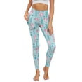 thumbnail image 1 of Renewold Axolotl Sea Grass Starfish Blue Womens Leggings with Pockets High Waist Hip Lift Tummy Control Pocket Yoga Pants Buttery Soft Stretchy Workout Yoga Pants with Plus Size, S, 1 of 8