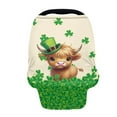 thumbnail image 1 of Renewold Baby Car Seat Covers Nursing Cover Carseat Canopy Baby Breastfeeding Cover Multi-Use Nursing Scarf Infant Stroller Cover Home Decor, Highland Cow Leprechaun Hat Clover, 1 of 7