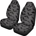thumbnail image 1 of Renewold Bat Spider Web Gray Car Seat Cover for Front Seats, Halloween Front Car Seat Protector Vehicle Bench Covers Washable Breathable Auto Seat Decor, 1 of 7
