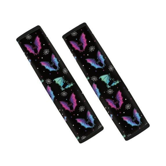 Renewold Bat Spider Web Print Car Seat Belt Pads Soft Auto Seat Belt Strap Shoulder Pad for Women Men Durable Automobile Accessories Halloween Decor, 2 Pack