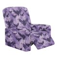thumbnail image 1 of Renewold Bat Splash Purple Couch Cover Recliner Fitted Oversized Recliner Cover 4 Pieces Non-Slip Recliner Chair Cover with Pocket and Elastic Straps for Halloween Decor, 1 of 8