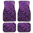 thumbnail image 1 of Renewold Bat Violet Black Auto Carpet Floor Mats for Van Truck SUV, 4 Pieces Halloween Front & Rear Car Rugs Full Set with Rubber Backing Universal Fit for Most Vehicles, 1 of 7