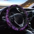 thumbnail image 1 of Renewold Bat Violet Black Auto Steering Wheel Cover for Women Men, Universal 15 Inch Soft Elastic Steering Wheel Wrap Anti-Slip Easy to Install Halloween Car Accessories, 1 of 6