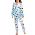 thumbnail image 1 of Renewold Bats Stars Moon Pajama for 11-12 Teen Boys Girls 2 Pieces Breathable Long Sleeve Shirts with Lounge Pants Set Durable Sleepwear Halloween Athletic Clothing, 1 of 5