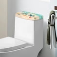 thumbnail image 1 of Renewold Beach Turtle Print Toilet Tank Lid Cover Fits Most Size of Toilet Tanks, Anti-slip Stain Resistant Toilet Tank Cover for Bathroom Decor Easy to Clean, 1 of 6