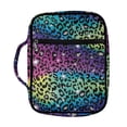thumbnail image 1 of Renewold Bible Case Washable Glitter Leopard Rainbow for Storybooks Scripture Church Handbag Zippered Pocket Handle for Women Kids, 1 of 6