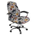 thumbnail image 1 of Renewold Black Cat Pumpkin Rose Gray Home Office Chair Cover for Armrest Chairs Universal Stretchable Rotating Boss Chair Slipcover Chair Protector Cover for Office Halloween Decor, L, 1 of 7