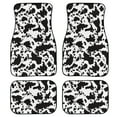 thumbnail image 1 of Renewold Black White Cow Print Automotive Floor Mats Set of 4, Universal Car Rugs Full Set with Anti-slip Backing Auto Protection for Car SUV Truck for Women Ladies, 1 of 7