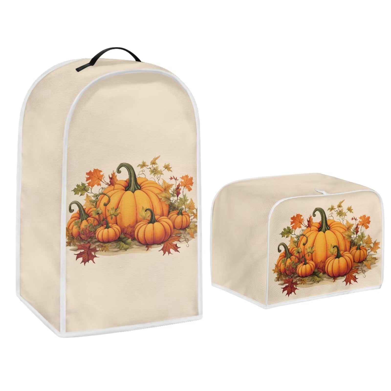 Thanksgiving Toaster & Appliance Covers Set - Fall Decor, 4-Slice Toaster Cover, Blender & Slow Cooker Cover