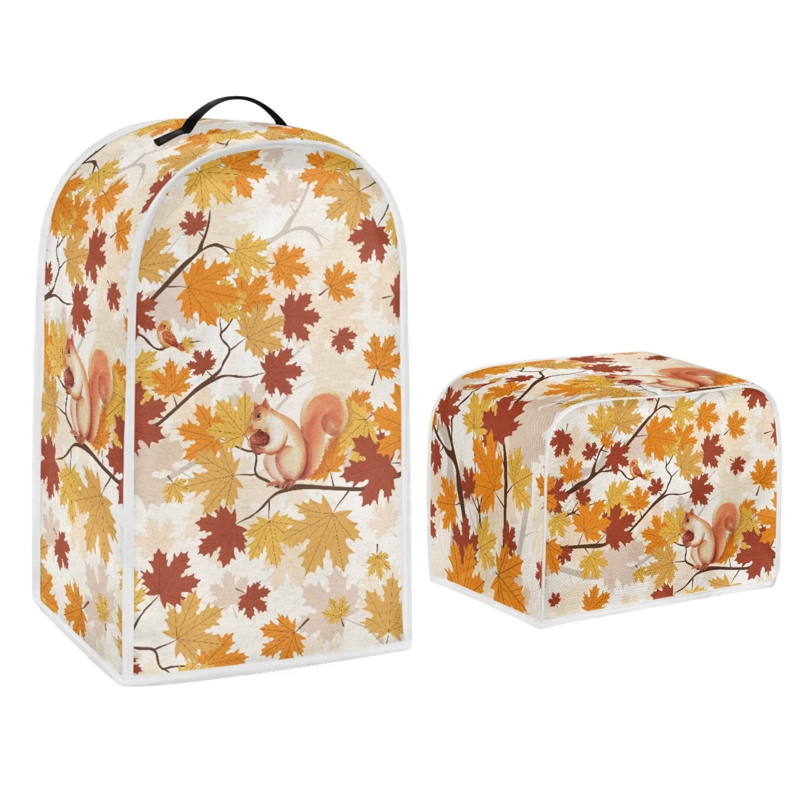 Toaster Case Renewold Blender Cover Toaster Covers 2 Slice Squirrel Maple Leaves ...