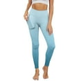 thumbnail image 1 of Renewold Blue Gradient Yoga Pants for Women with Pockets Full Length Workout Leggings High Waist Tummy Control Lounge Pants Activewear Fashion Womens Leggings, XS, 1 of 8