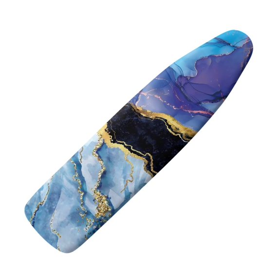 Renewold Blue Marble Stripes Padded Sleeve Ironing Board Cover with Elastic Edge Reusable Ironing Board Pad Cover Home Protective Covers, Laundry Decoration
