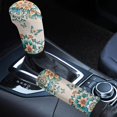 thumbnail image 1 of Renewold Bohemian Flower Butterfly Neoprene Auto Handbrake Cover Gear Shift Knob Cover Set Car Interior Decor Accessories, 1 of 7