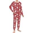 thumbnail image 1 of Renewold Breathable Pajama Stretchy Loungewear for Fall Spring Winter Snowflake Xmas Ball Athletic Clothing Pants Set of 2 Relaxed Christmas Home Life Clothing Size 15-16, 1 of 5