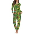 thumbnail image 1 of Renewold Breathable Pajamas for Women Size 4XL Xmas Ball Candy Canes Long Sleeve Sweatshirt Set Softness O-neck Athletic Clothing Comfortable Christmas Daily Wear Sleepwear,Pack of 2, 1 of 4
