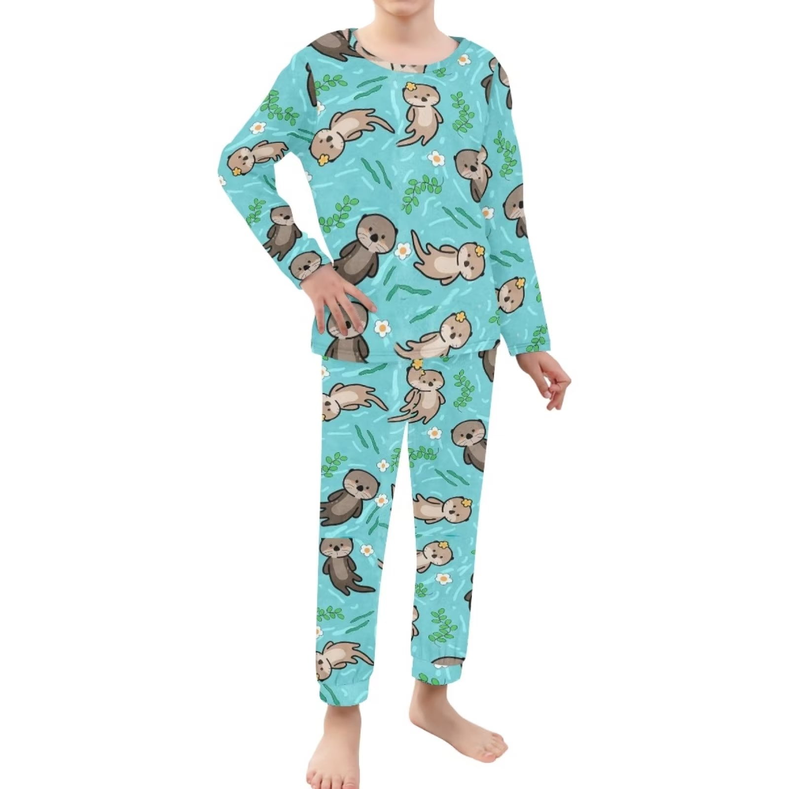 Renewold Breathable Sleepwear Pajamas Set of 2 Comfort Otter Graphic