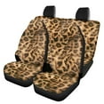 thumbnail image 1 of Renewold Brown Cheetah Print Car Seat Covers Universal Fit Car Front Seat Protector & Back Bench Cover Full Set Pack of 4, Easy to Install Machine Washable, 1 of 7