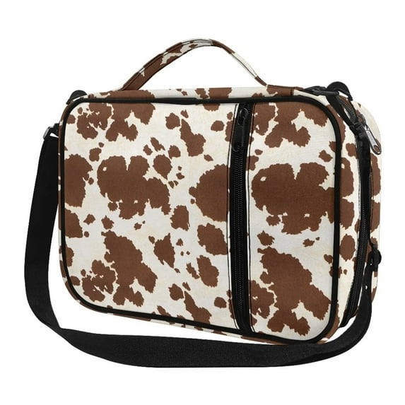 Renewold Brown Cow Bible Cover with Shoulder Strap for Girls Durable Pray Bag Carrying Case Large Capacity Bible Crossbody Bags Christian Gifts for Women Kids