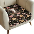 thumbnail image 1 of Renewold Brown Cow Floral Black Couch Cushion Slipcover Individual Sofa Seat Cushion Slipcover Soft Armchair Cushion Cover Furniture Protector with Elastic Bands, S, 1 of 5