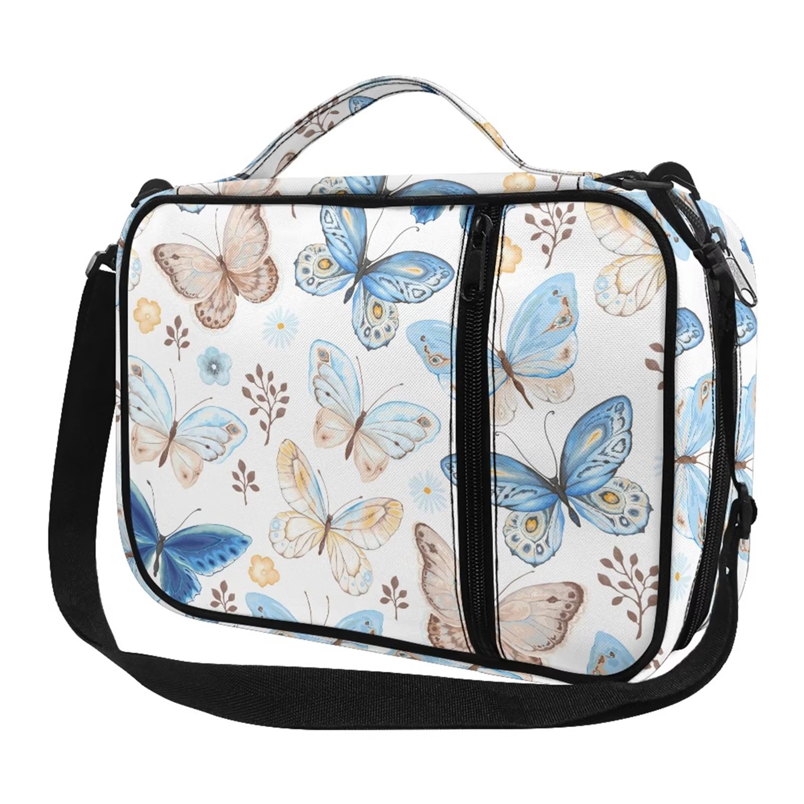 Renewold Butterfly Bible Cover with Shoulder Strap for Women