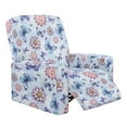 thumbnail image 1 of Renewold Butterfly Boho Floral Blue Recliner Couch Cover Polyester Spandex Mandala Flower Reclining Chair Protector 4 Pieces Stretch Recliner Chair Cover Dog Couch Slipcover for Living Room, 1 of 8