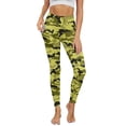thumbnail image 1 of Renewold Camo Green Black Womens Yoga Pants with Pockets High Waisted Workout Yoga Pants Ankle Pants Tummy Control Premium Soft Compression Pants 80s 90s Sportswear, 3XL, 1 of 8