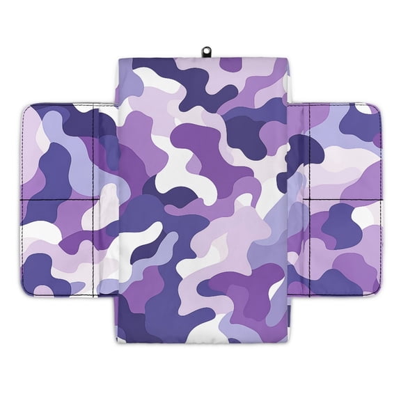 Renewold Camo Violet Car Center Console Cover Soft Camouflage Armrest Cover Cushion with Pockets Storage Bag Scratch Resistant Arm Rest Covering Middle Console Pad Car Decor